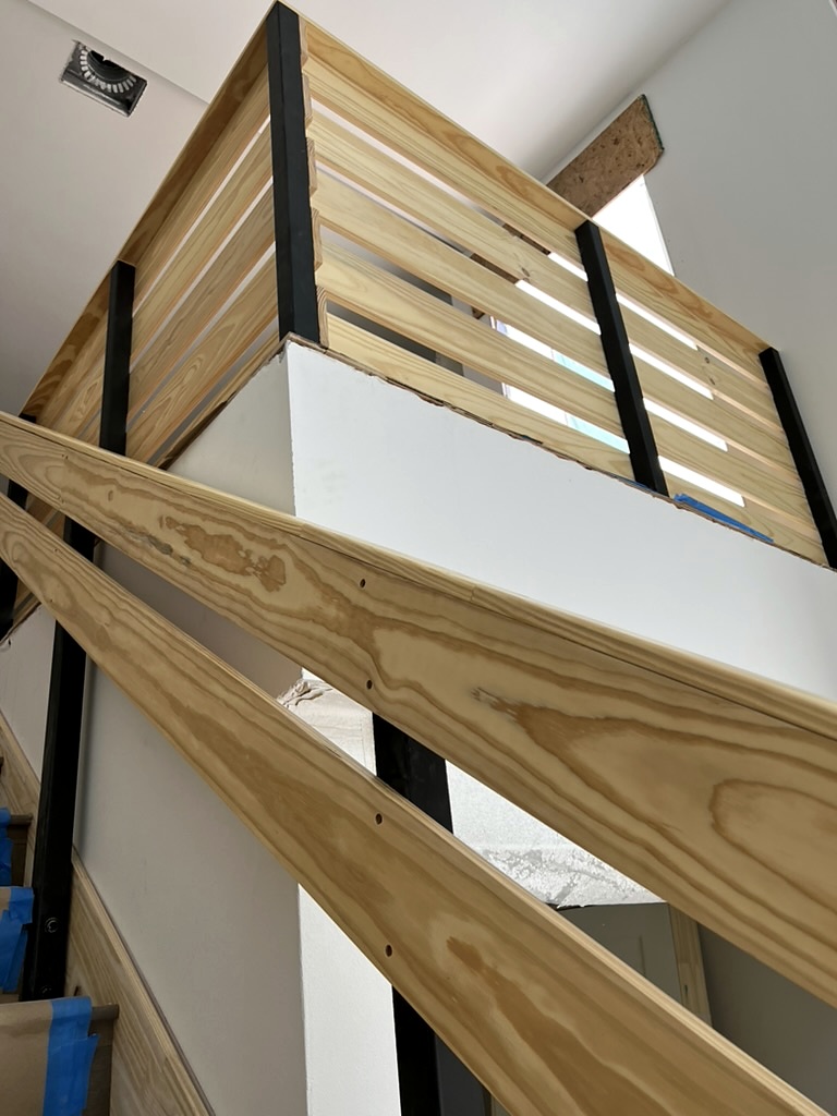 Timber and metal architectural joinery in progress