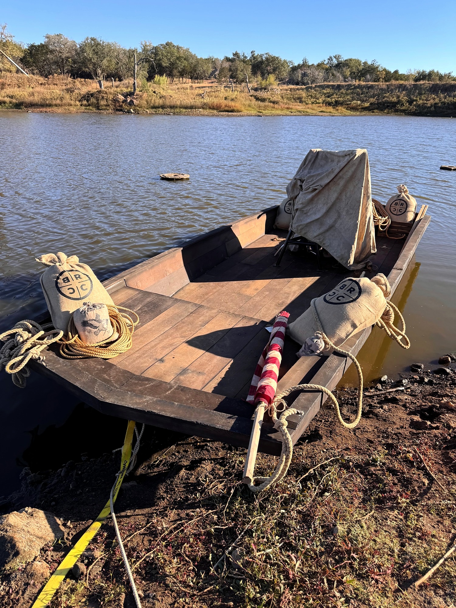 Boat refabrication and period scene — alternate view